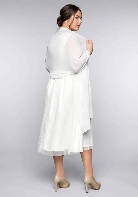 Sheego Stola Aus Fließendem Chiffon - Offwhite Sheego