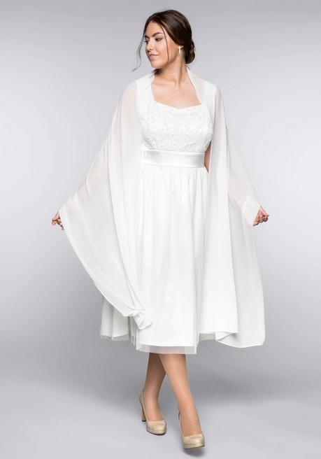 Sheego Stola Aus Fließendem Chiffon - Offwhite Sheego