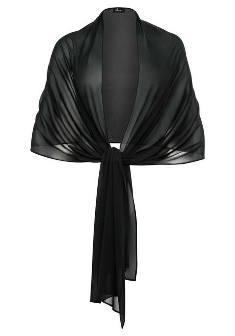 Sheego Stola Aus Fließendem Chiffon - Schwarz Sheego