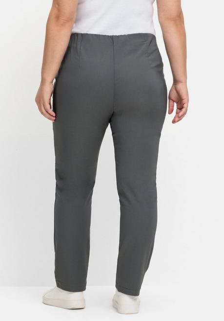 Sheego Stretchhose Mit Innenliegendem Gummizugbund - Dunkelgrau Sheego