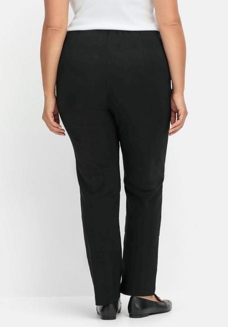 Sheego Stretchhose Mit Innenliegendem Gummizugbund - Schwarz Sheego