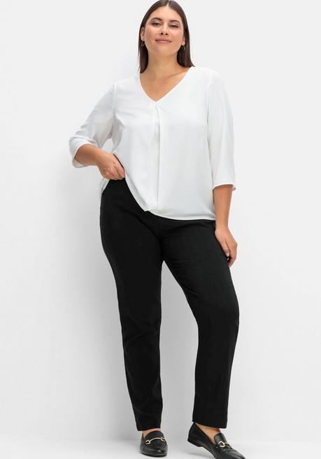 Sheego Stretchhose Mit Innenliegendem Gummizugbund - Schwarz Sheego