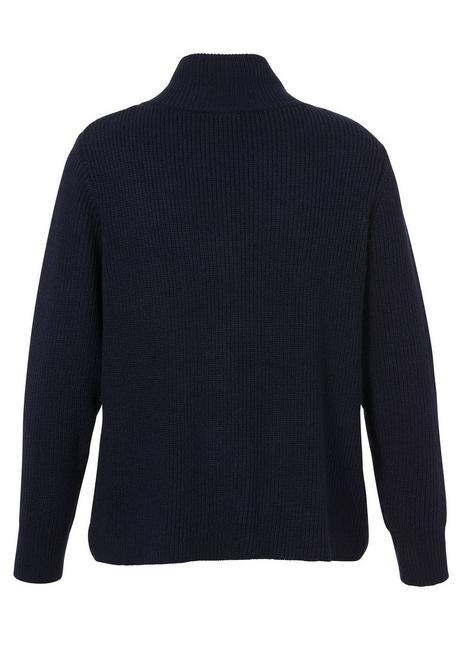 VIA APPIA DUE Strickjacke Mit Bindeband Am Stehkragen - Indigo Sheego