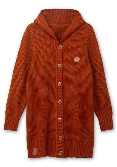 Sheego X Collection L. Strickjacke Mit Kapuze, In Longform - Cognac Sheego