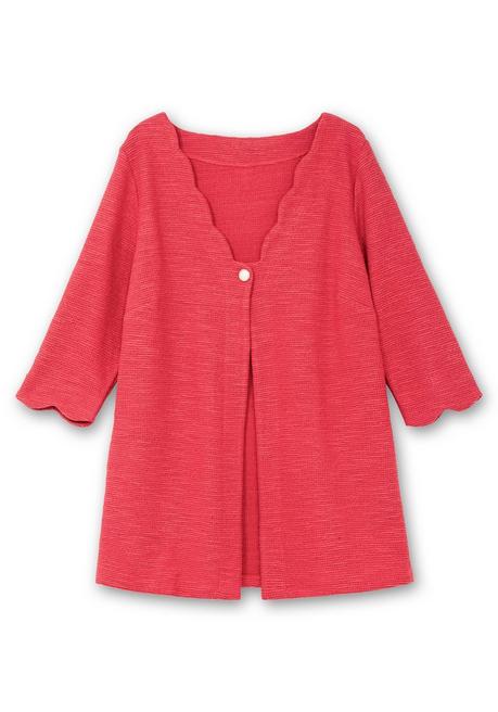 Creation L Strickjacke Mit Knopfverschluss, Aus Bouclé-Qualität - Rot Sheego