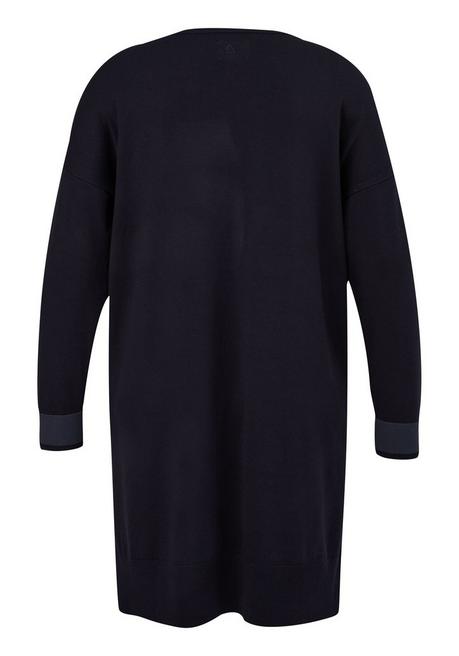 TRIANGLE Strickkleid In Kontrastfarbe Und Midilänge - Marine Sheego
