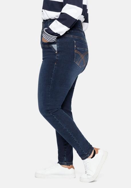 Sheego Super Skinny Jeans In Curvy-Schnitt ANNE - Dark Blue Denim Sheego