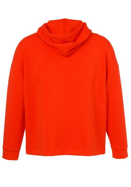 VIA APPIA DUE Sweatjacke Mit Kapuze Und Druckknopfleiste - Orange Sheego