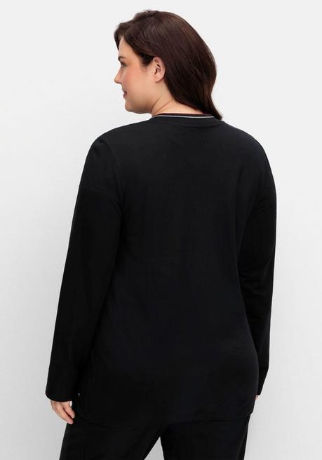 Sheego Sweatjacke Mit Taschen Und Saum-Tunnelzug - Schwarz Sheego