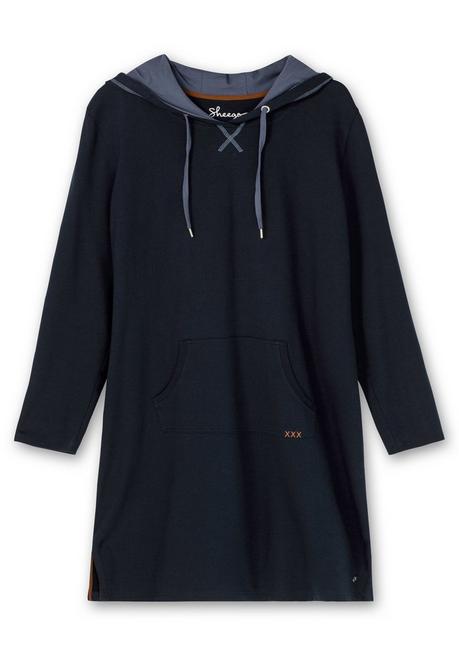 Sheego Sweatkleid Mit Kapuze Und Kängurutasche - Nachtblau Sheego