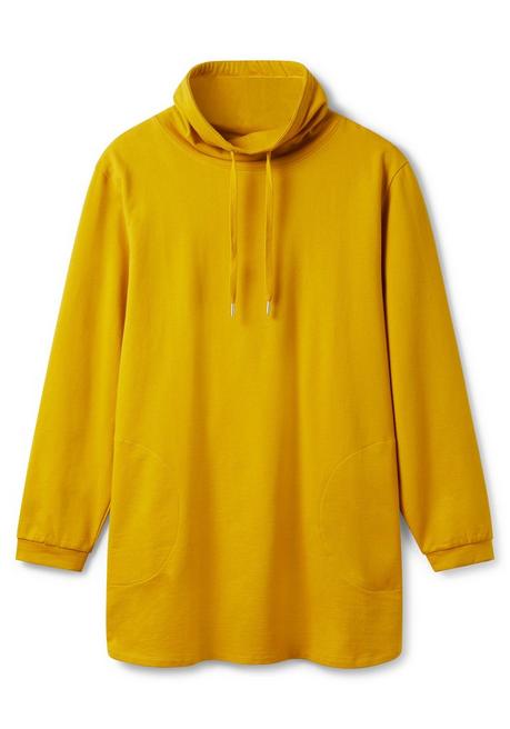 Sheego Sweatshirt Mit Hohem Kragen Und Tunnelzug - Senfgelb Sheego