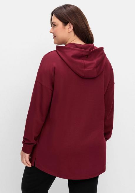 Sheego Sweatshirt Mit Kapuze, In Oversizeform - Weinrot Sheego