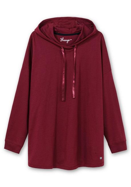 Sheego Sweatshirt Mit Kapuze, In Oversizeform - Weinrot Sheego