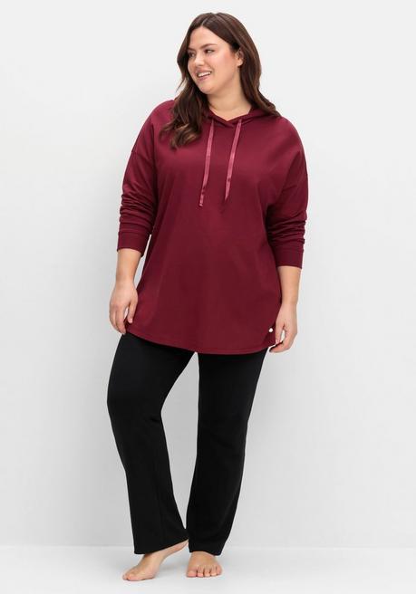 Sheego Sweatshirt Mit Kapuze, In Oversizeform - Weinrot Sheego