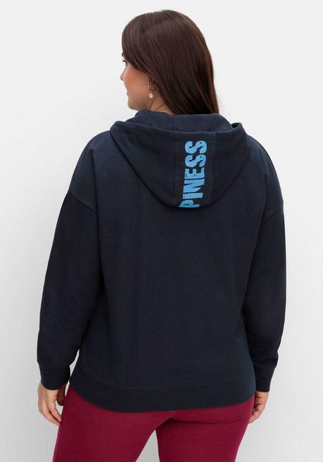 Sheego Sweatshirt Mit Kapuze Und Kängurutasche - Nachtblau Sheego