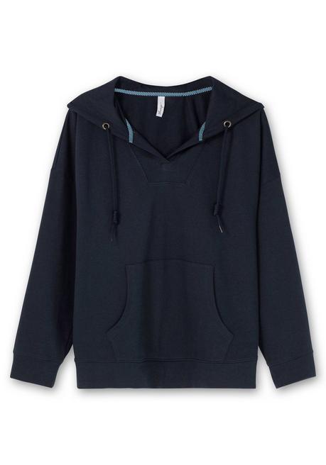 Sheego Sweatshirt Mit Kapuze Und Kängurutasche - Nachtblau Sheego
