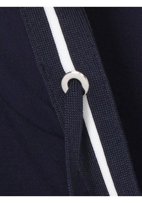 VIA APPIA DUE Sweatshirt Mit Tunnelzug Am V-Ausschnitt - Dunkelblau Sheego