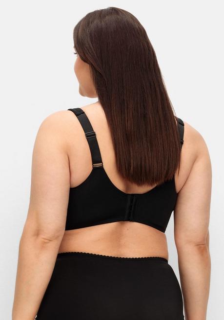 Sheego T-Shirt-BH Mit Spitze Und Nahtlosen Cups - Schwarz Sheego