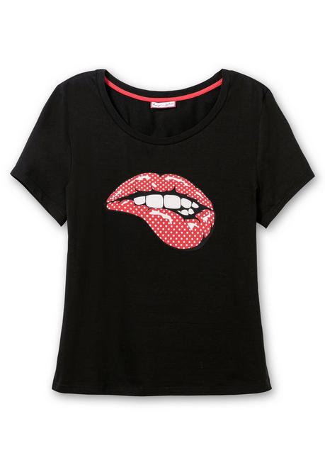 Sheego By Joe Browns T-Shirt Mit Frontdruck, In Jersey-Qualität - Schwarz Bedruckt Sheego