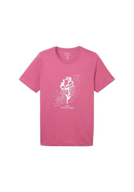 TOM TAILOR Plus T-Shirt Mit Platziertem Frontdruck - Pink Bedruckt Sheego