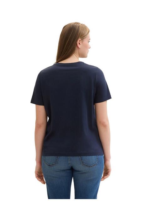 TOM TAILOR Plus T-Shirt Mit Print Und Rundhalsausschnitt - Marine Bedruckt Sheego