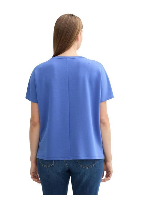 TOM TAILOR Plus T-Shirt Mit Statementprint - Mittelblau Bedruckt Sheego