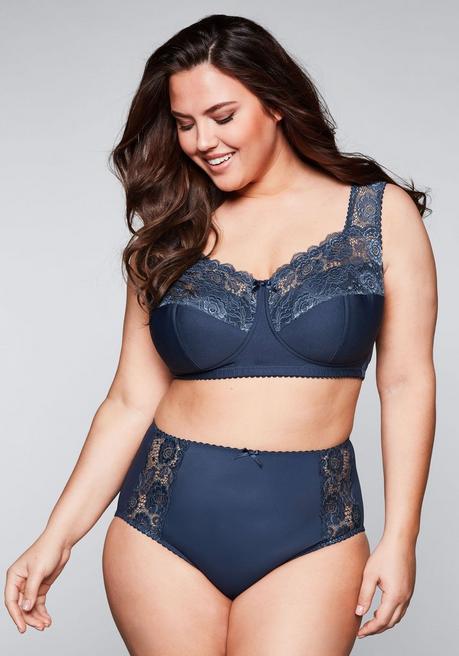 Sheego Taillenslip Mit Transparenter Spitze - Saphir Sheego