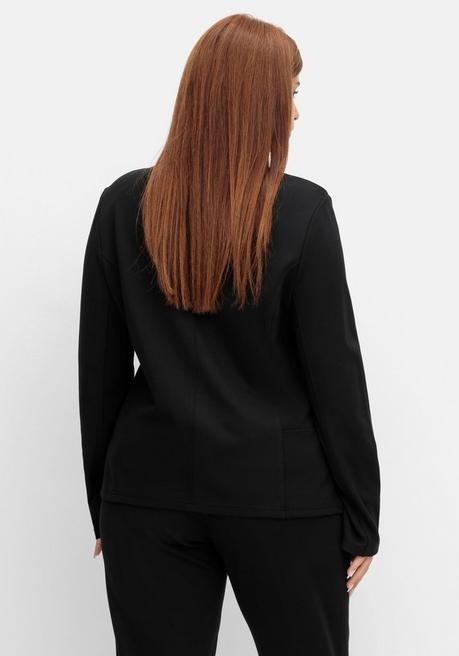 Sheego Taillierte Jacke Mit Reißverschluss, In Petite Passform - Schwarz Sheego