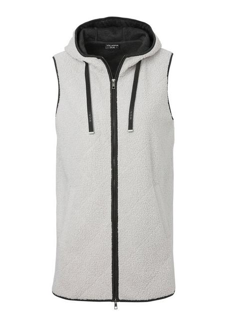 VIA APPIA DUE Teddyweste in Doubleface-Optik mit Kapuze - creme sheego