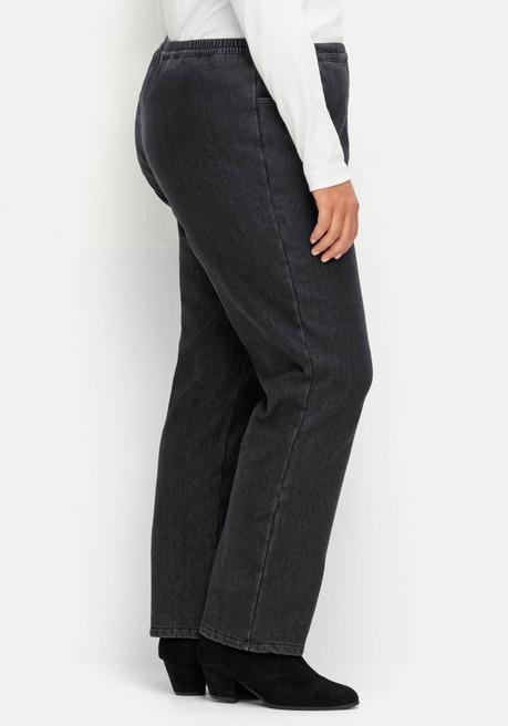 Sheego Thermojeans Mit Komfortbund Und Fleece-Futter - Black Denim Sheego