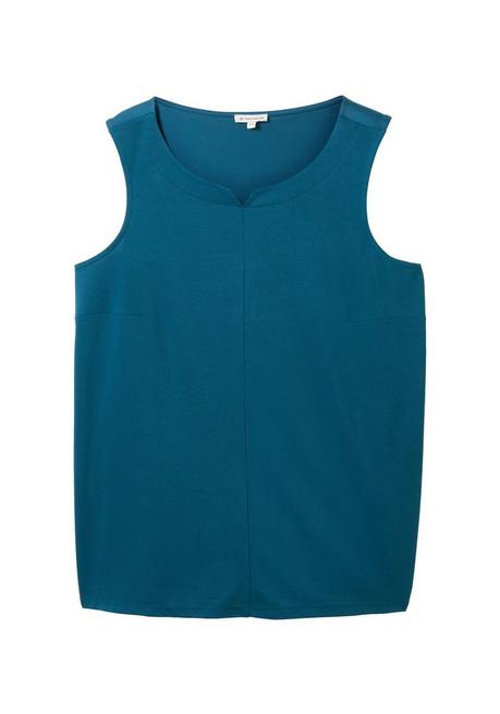 TOM TAILOR Plus Top aus Viskose, mit senkrechter Teilungsnaht - dunkelblau sheego