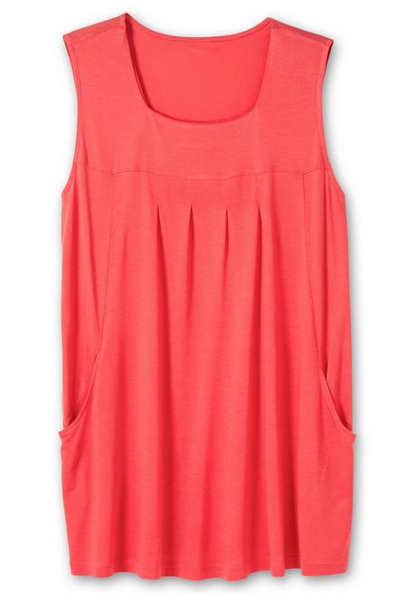 Sheego Top In A-Linie, Mit Karree-Ausschnitt Und Taschen - Hummer Sheego