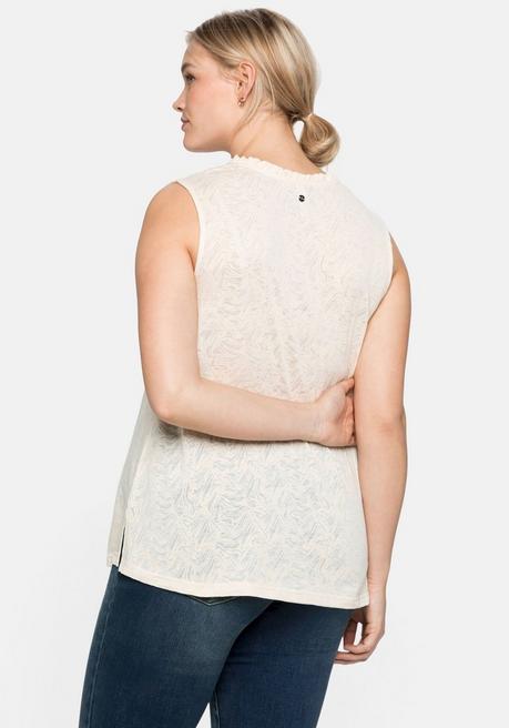 Sheego Top Mit Animal-Ausbrennermuster, In A-Linie - Natur Sheego