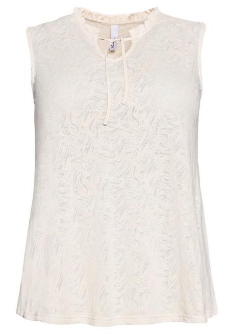 Sheego Top Mit Animal-Ausbrennermuster, In A-Linie - Natur Sheego