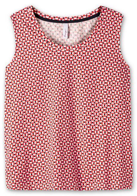 Sheego Top Mit Grafischem Muster, Aus Baumwolljersey - Rot Gemustert Sheego
