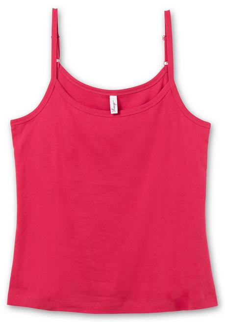 Sheego Top Mit Spaghettiträgern, In Rippqualität - Orchidee Sheego