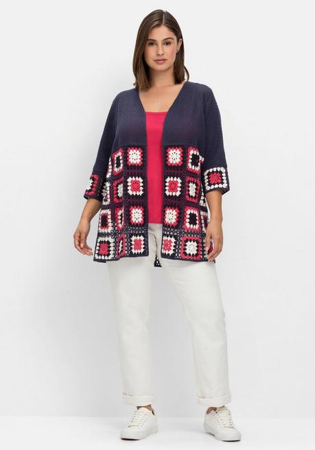 Sheego Top Mit Spaghettiträgern, In Rippqualität - Orchidee Sheego