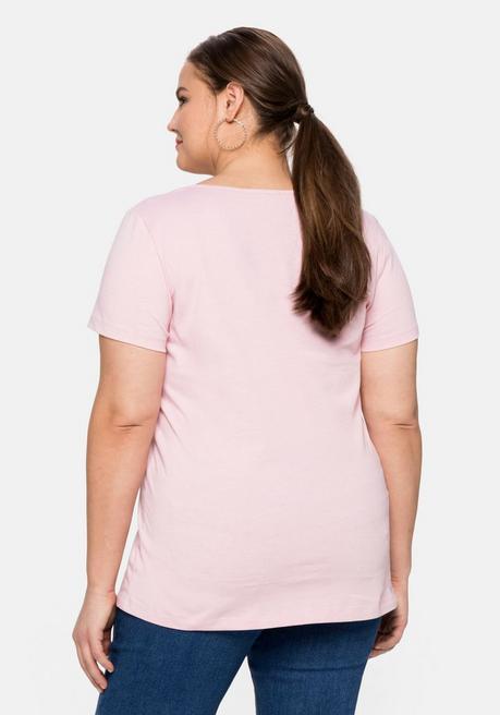 Sheego Trachtenshirt Mit Hirsch-Druck Und Kurzarm - Rosa Sheego