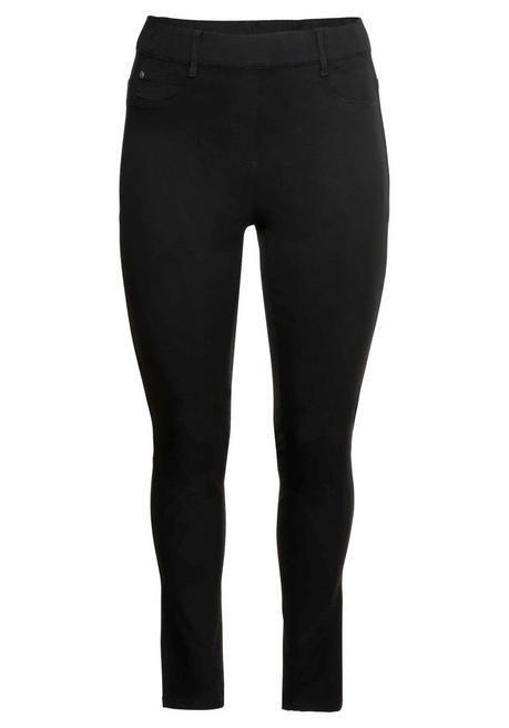 Sheego Treggings Mit Schlupfbund Und Gürtelschlaufen - Schwarz Sheego