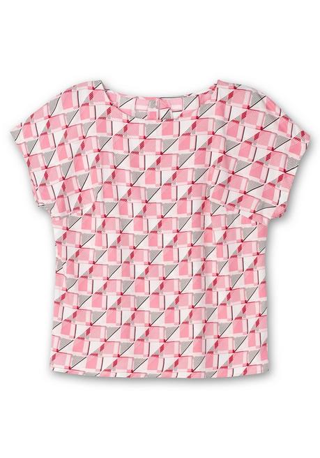 Sheego Tunika Aus Crêpe Mit Grafik-Alloverprint - Rosa Bedruckt Sheego