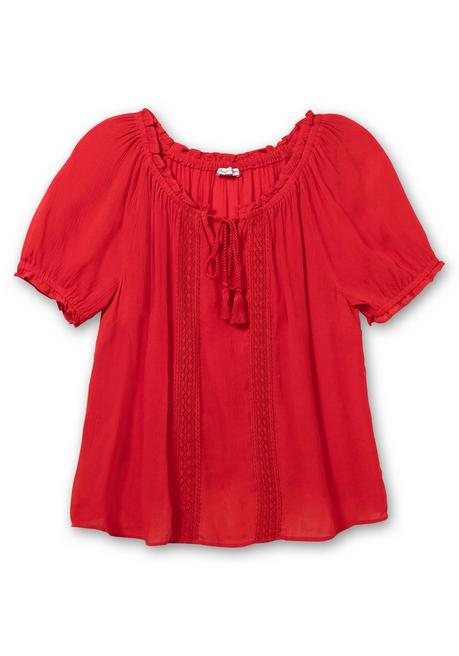 Sheego By Joe Browns Tunika Im Boho-Look, Mit Crochet-Spitze - Rot Sheego