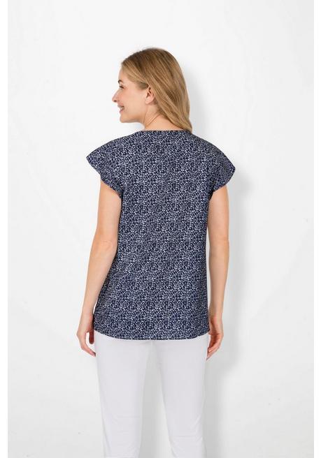 WITT Tunika Im Millefleurs-Print Mit Flügelärmeln - Nachtblau Gemustert Sheego