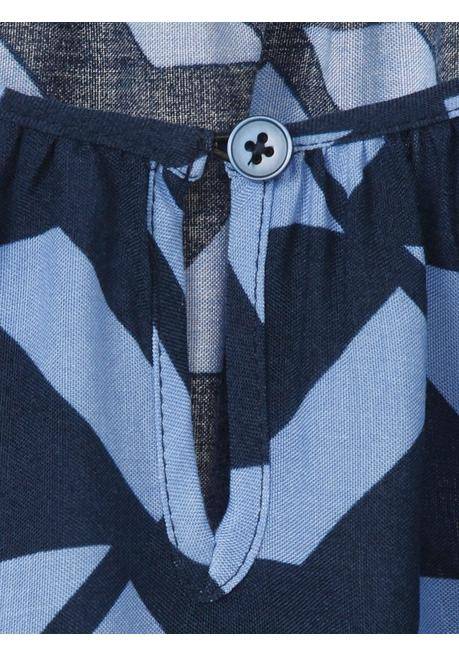 VIA APPIA DUE Tunika Im Mustermix, Mit Rundhalsausschnitt - Indigo Gemustert Sheego