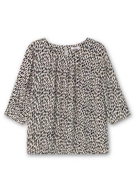 Sheego Tunika In Petite Passform, Mit Animal-Alloverprint - Ecru Bedruckt Sheego