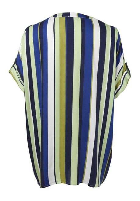 VIA APPIA DUE Tunika Mit Allover-Streifen, In Leichter A-Linie - Grün Bedruckt Sheego