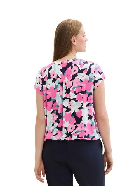 TOM TAILOR Plus Tunika Mit Alloverdruck Und Elastischem Saum - Pink Gemustert Sheego