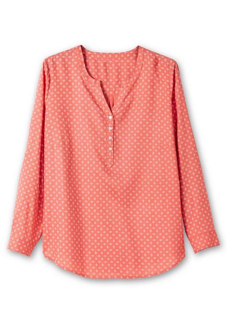 Sheego X Collection L. Tunika Mit Alloverdruck Und Krempelärmeln - Koralle Gemustert Sheego