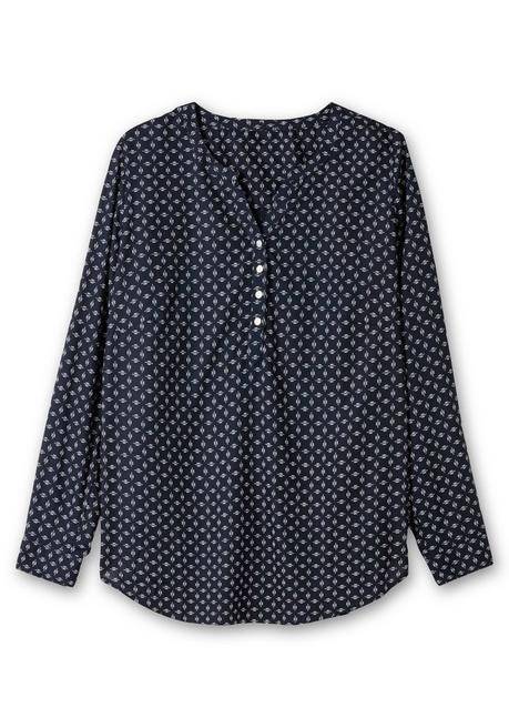 Sheego X Collection L. Tunika Mit Alloverdruck Und Krempelärmeln - Marine Gemustert Sheego