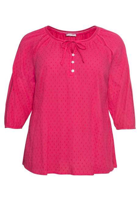 Sheego By Joe Browns Tunika Mit Bändchen Am Ausschnitt - Pink Sheego