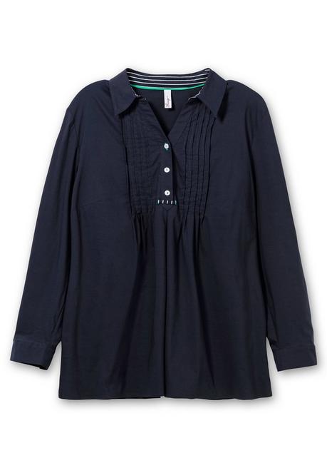 Sheego Tunika Mit Biesen Und Kellerfalte - Nachtblau Sheego